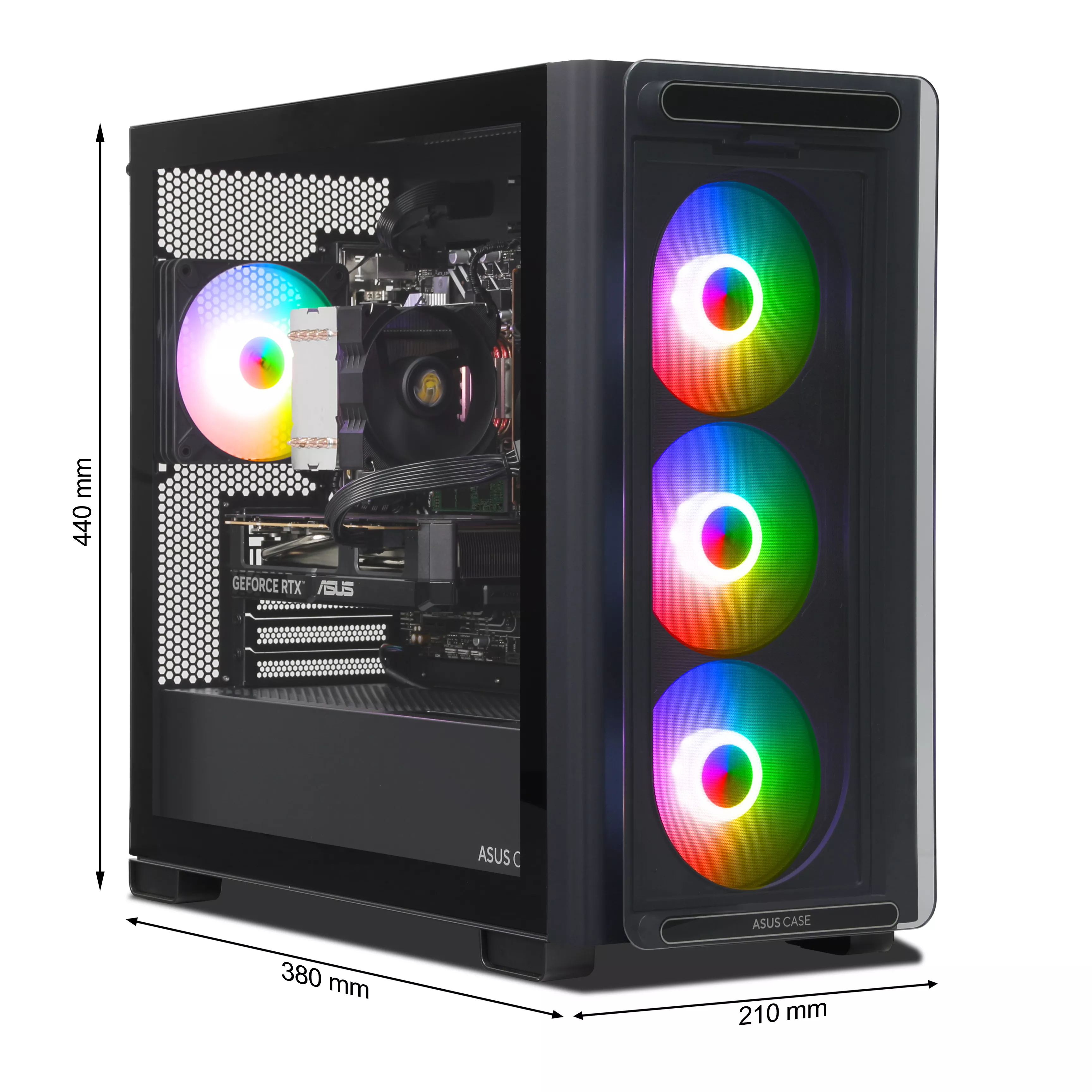 ASUS Shadow Gaming PC | Intel Core i5-14400F | Nvidia GeForce RTX 5060 8GB | 32GB DDR5 RAM | 1TB NVMe SSD | Windows 11 | WLAN & Bluetooth | Libre Office