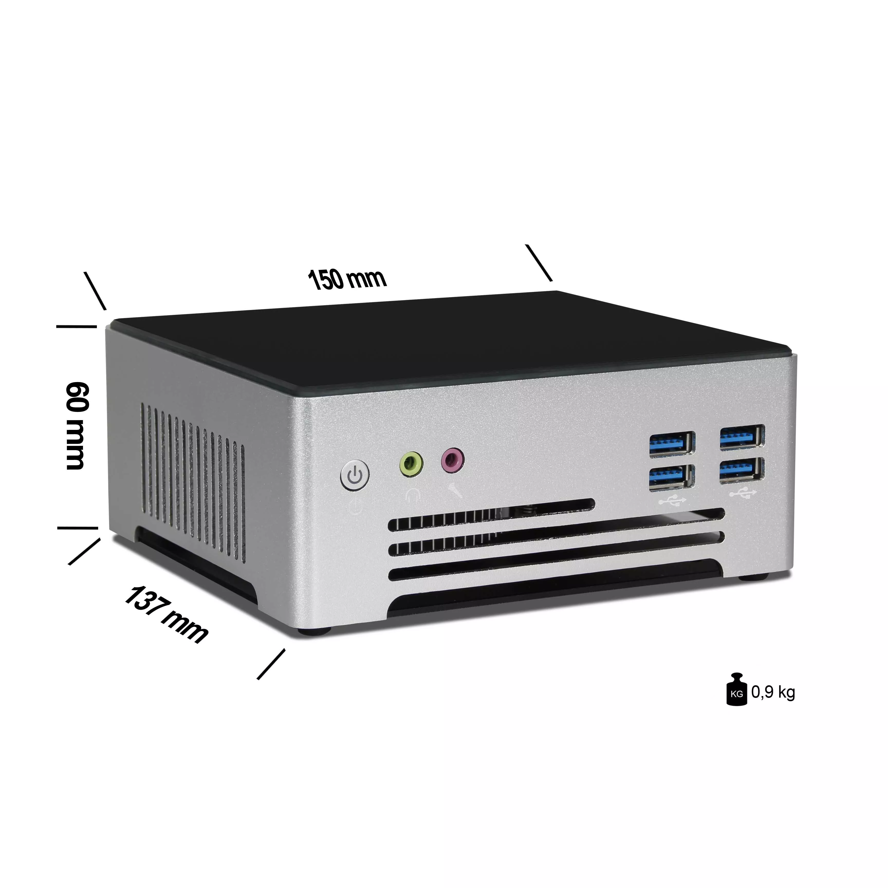 Ankermann MX PRO Mini PC | 16GB RAM | 1TB NVMe SSD | Windows 11 | Intel Core i7 - 9750H | WLAN & Bluetooth | MS Office 2024