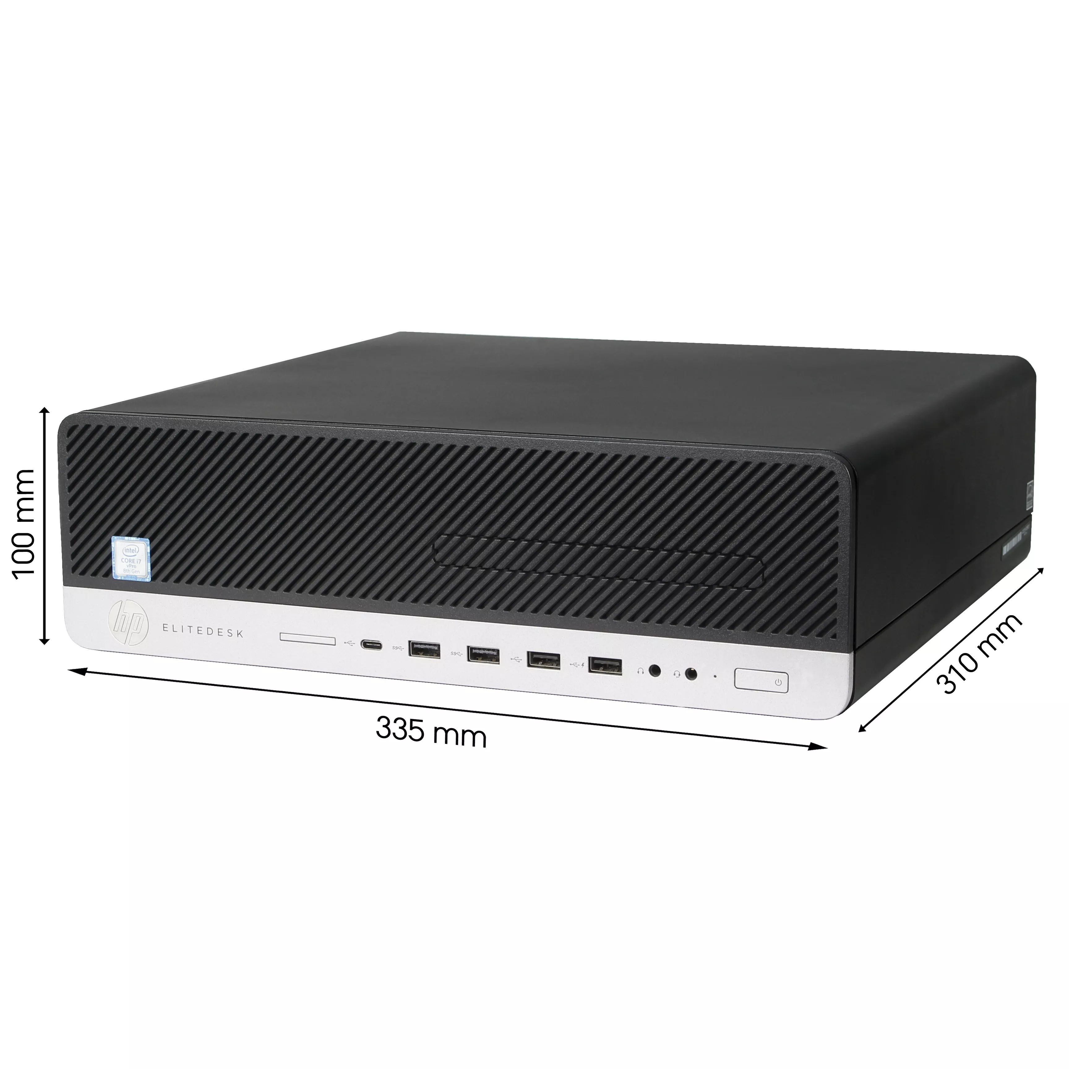 HP Elitedesk 800 G4 SF 3x DP | 16GB RAM | 480GB NVMe SSD | Windows 11 | Intel Core i7-8700 | MS Office 2024