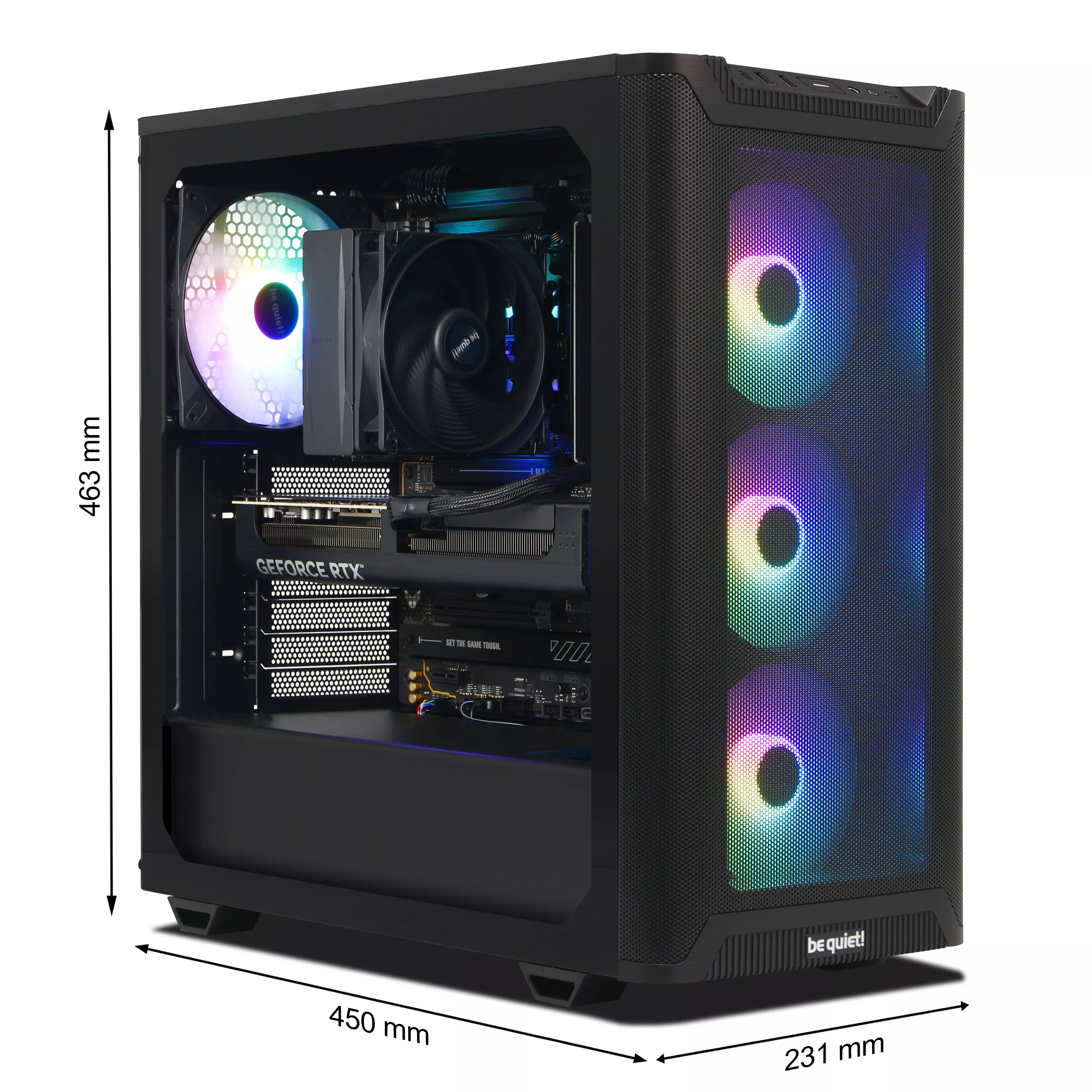 WILDRABBIT ThunderStorm Gaming PC | AMD Ryzen 7 9700X | Nvidia GeForce RTX 5070 12GB | 32GB DDR5 RAM | 2TB NVMe SSD | Windows 11 | WLAN & Bluetooth