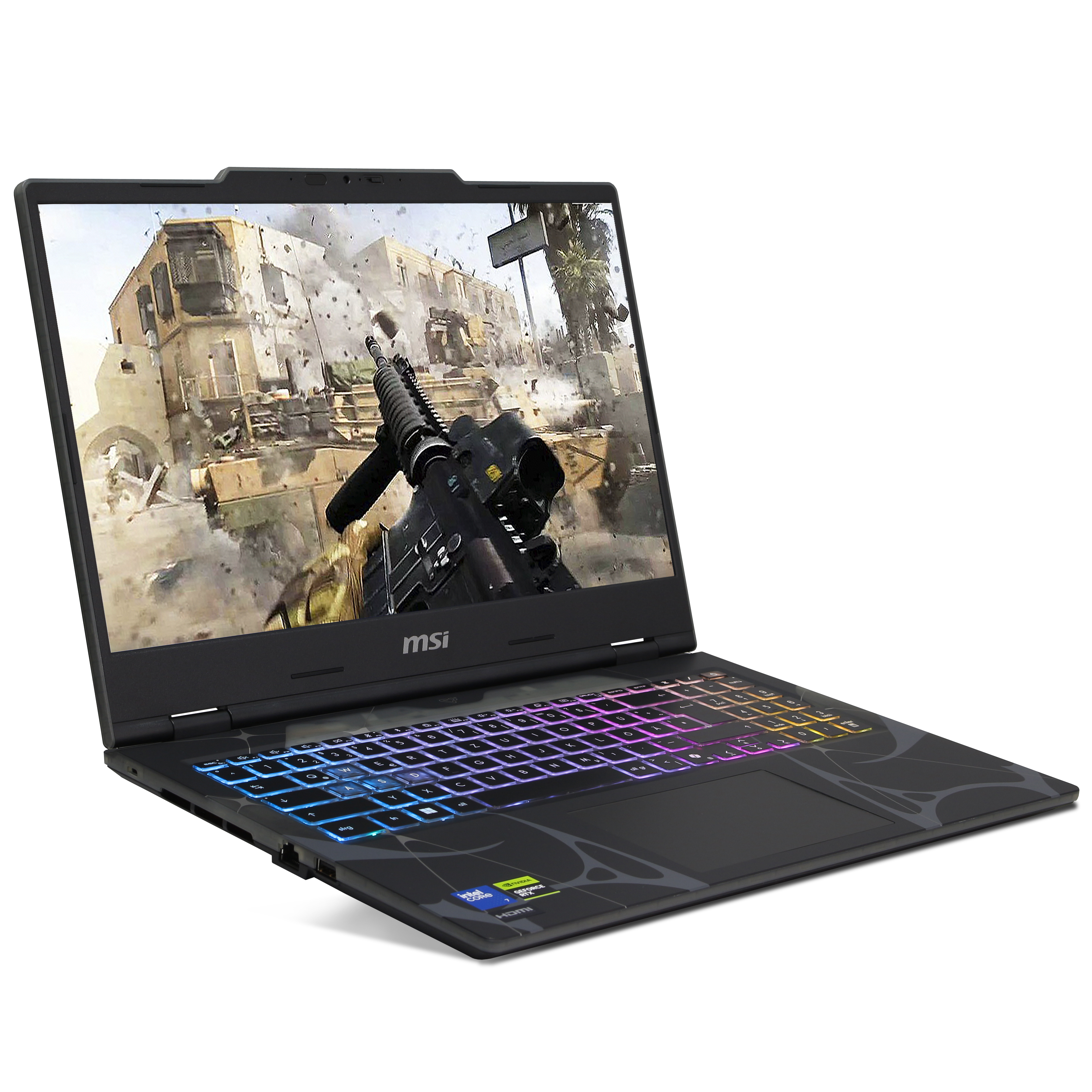 MSI Cyborg 15 B2RWEKG Gaming | 16GB DDR5 RAM | 512GB NVMe SSD | Intel Core 7 240H | 15.6" Full HD LED Display | NVIDIA GeForce RTX 5050 8GB | Windows 11 Pro | WLAN & Bluetooth | MS Office 2024