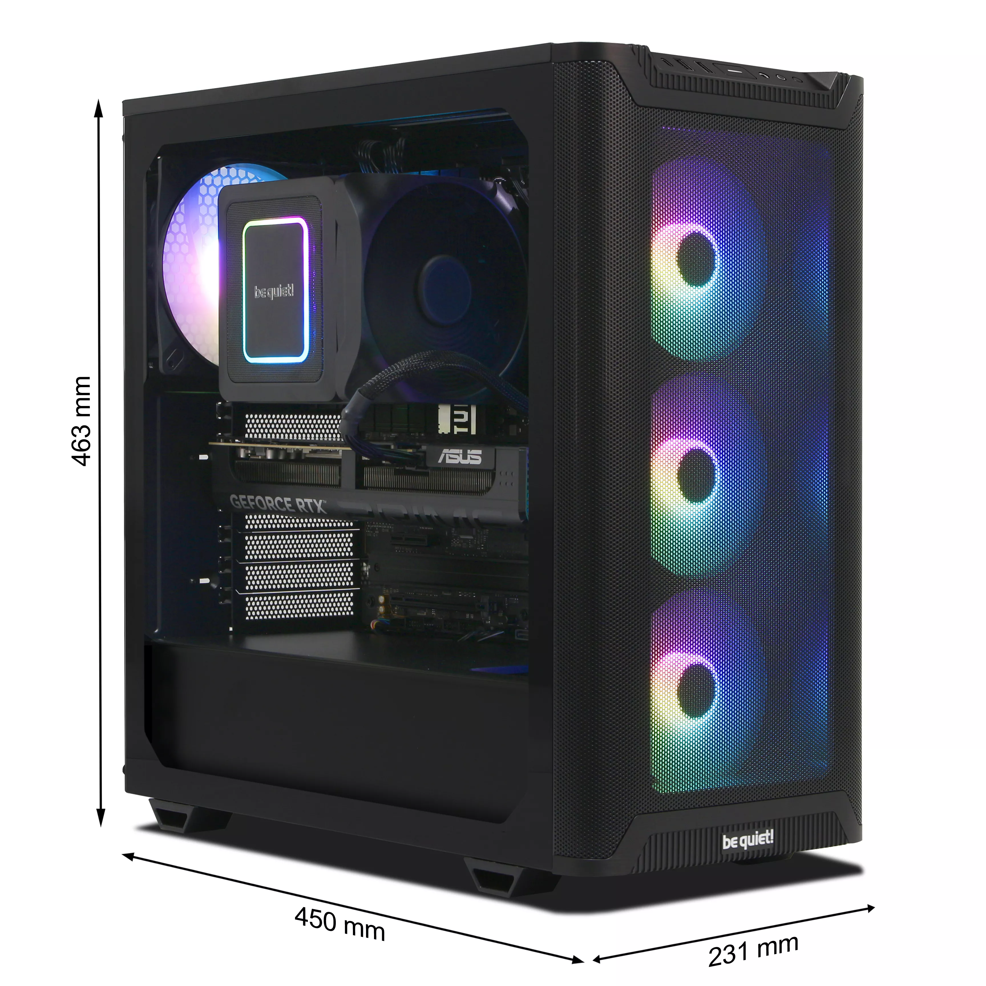 WILDRABBIT LUMINOUS Gaming PC | AMD Ryzen 7 9800X3D | Nvidia GeForce RTX 5070 TI OC 16GB | 32GB DDR5 RAM | 2TB NVMe SSD | Windows 11 | WLAN & Bluetooth