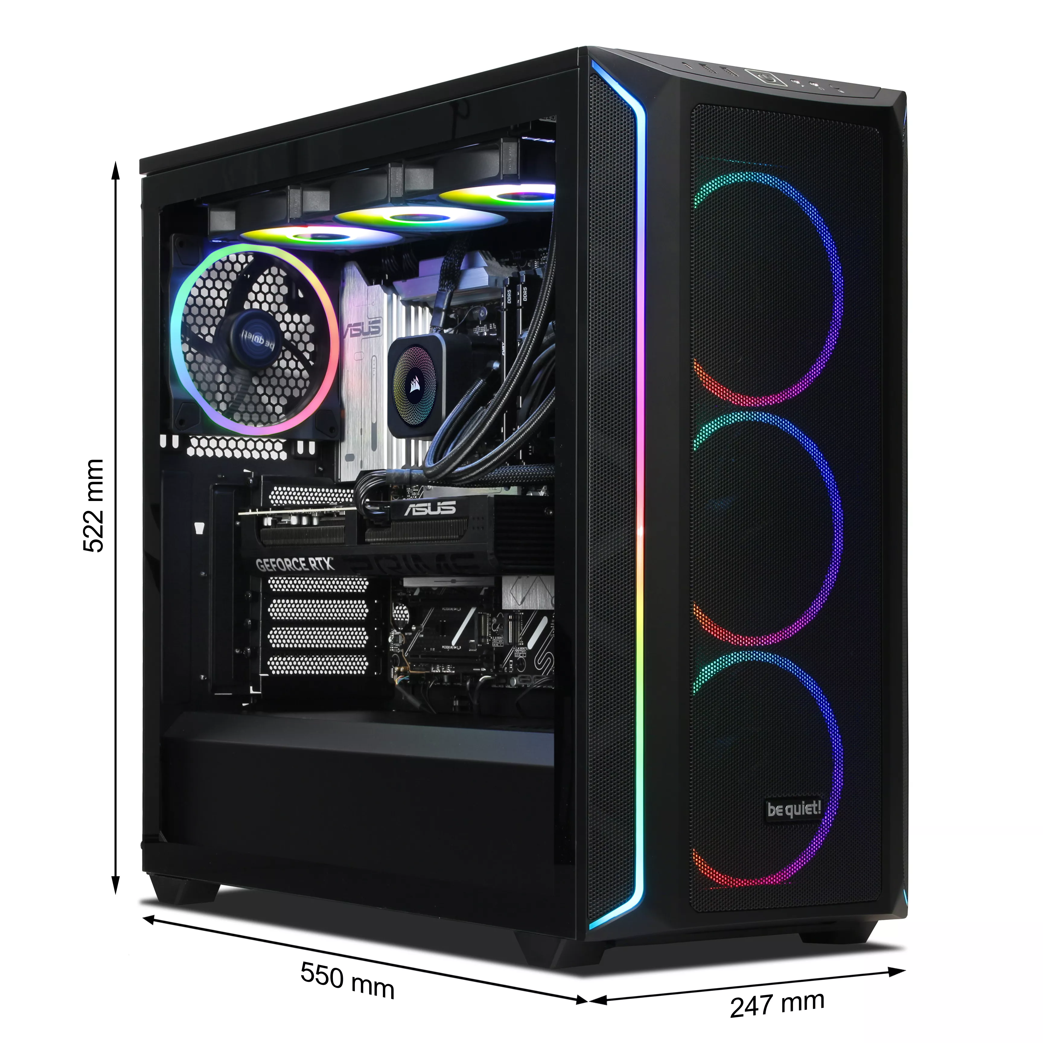 Gaming PC | AMD Ryzen 7 9800X3D | Nvidia GeForce RTX 5070 Ti 16GB | 32GB DDR5 RAM | 2TB NVMe SSD | Windows 11 | WLAN & Bluetooth
