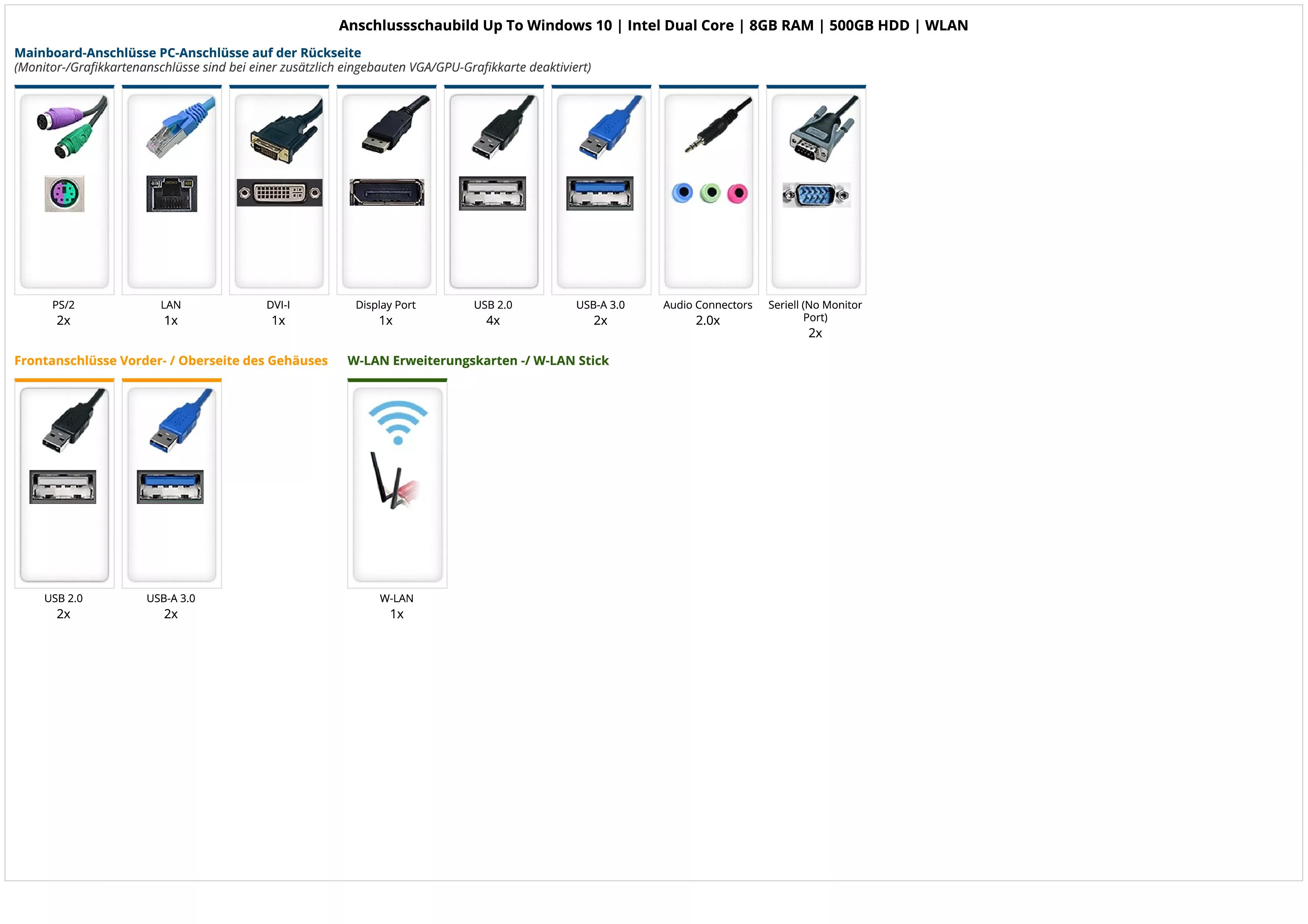 Up To Windows 10 | Intel Dual Core | 8GB RAM | 500GB HDD | WLAN Up To Windows 10 | Intel Dual Core | 8GB RAM | 500GB HDD | WLAN