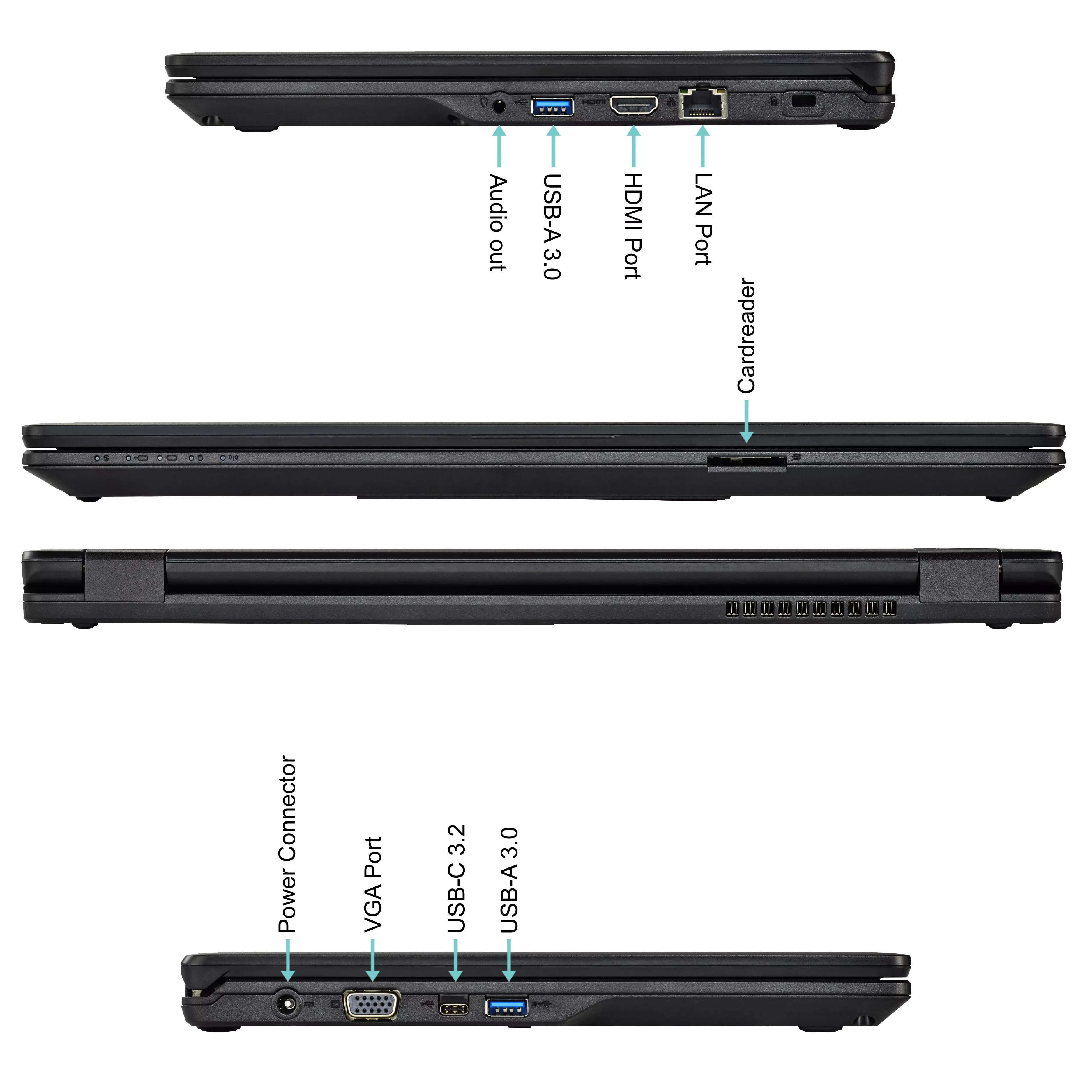 Fujitsu Refurbished Lifebook E449 | 16GB RAM | 512GB NVMe SSD | Intel Core i3-8130U | 14" Full HD Display | Windows 11 Pro | WLAN & Bluetooth | MS Office 2024