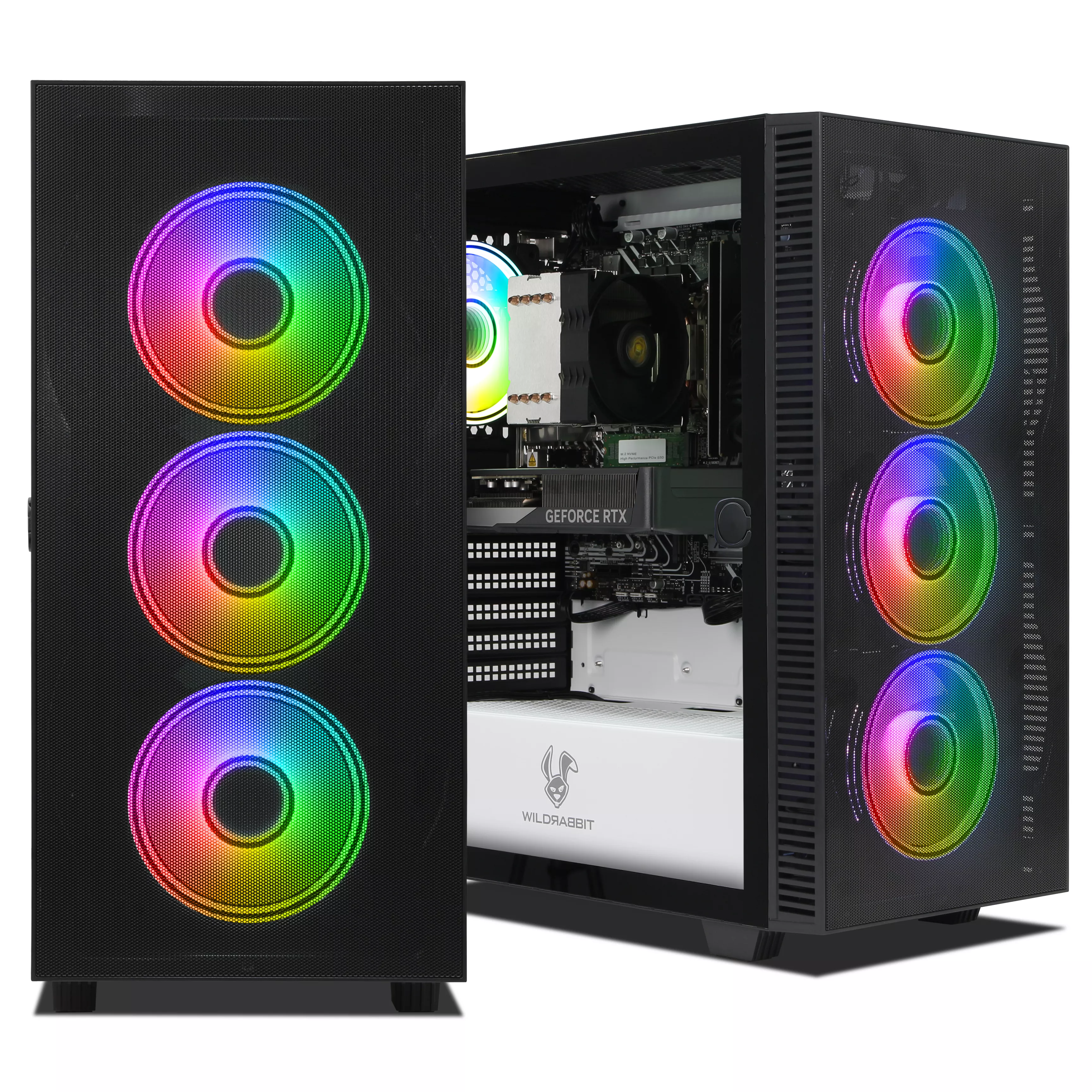 WILDRABBIT VenomX | Intel Core i5-14400F | Nvidia GeForce RTX 5060 Ti 16GB | 32GB DDR5 RAM | 1TB NVMe SSD | Windows 11 | WiFi & Bluetooth