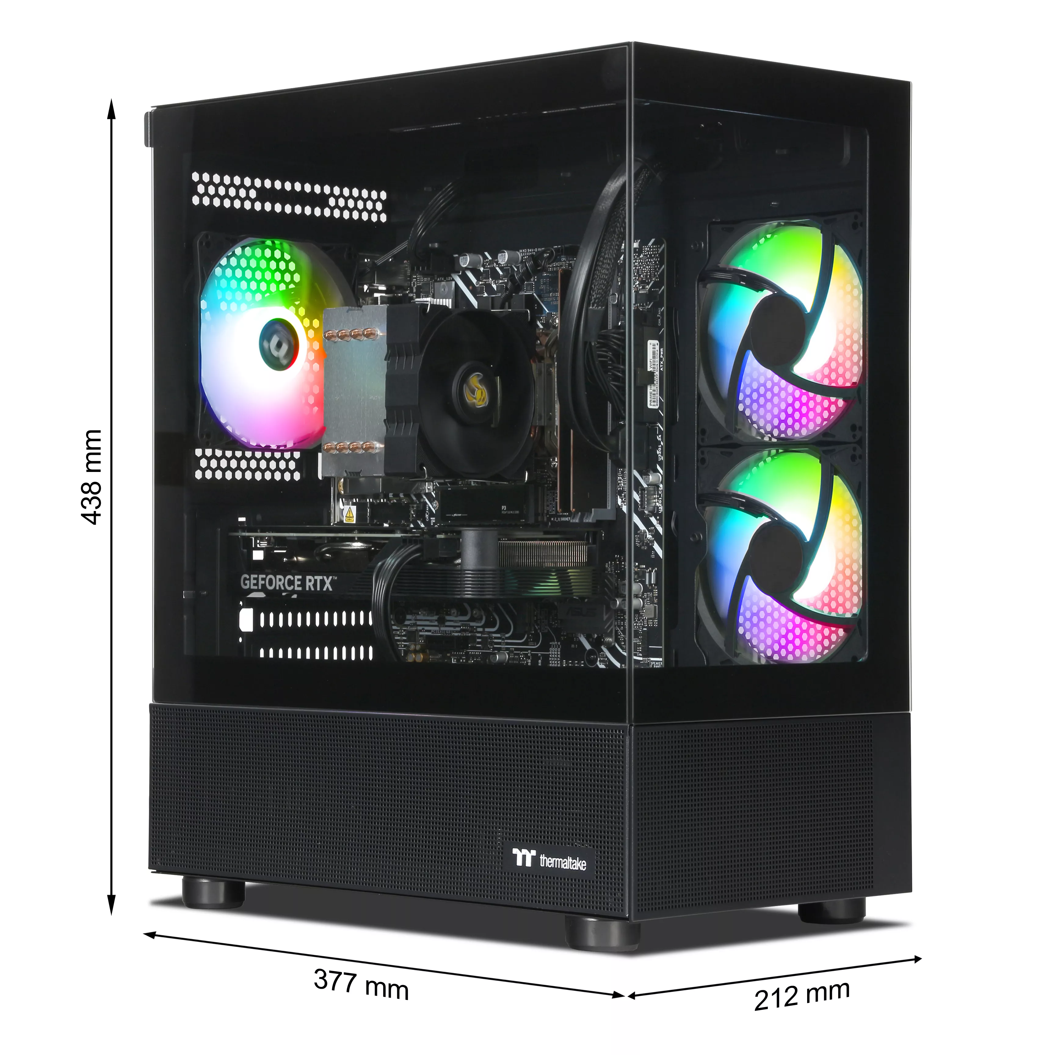 Thermal Gaming V3 | Intel Core i7-13700F | Nvidia GeForce RTX 5060 8GB | 32GB DDR5 RAM | 1TB NVMe SSD | Windows 11 | WLAN & Bluetooth | Libre Office