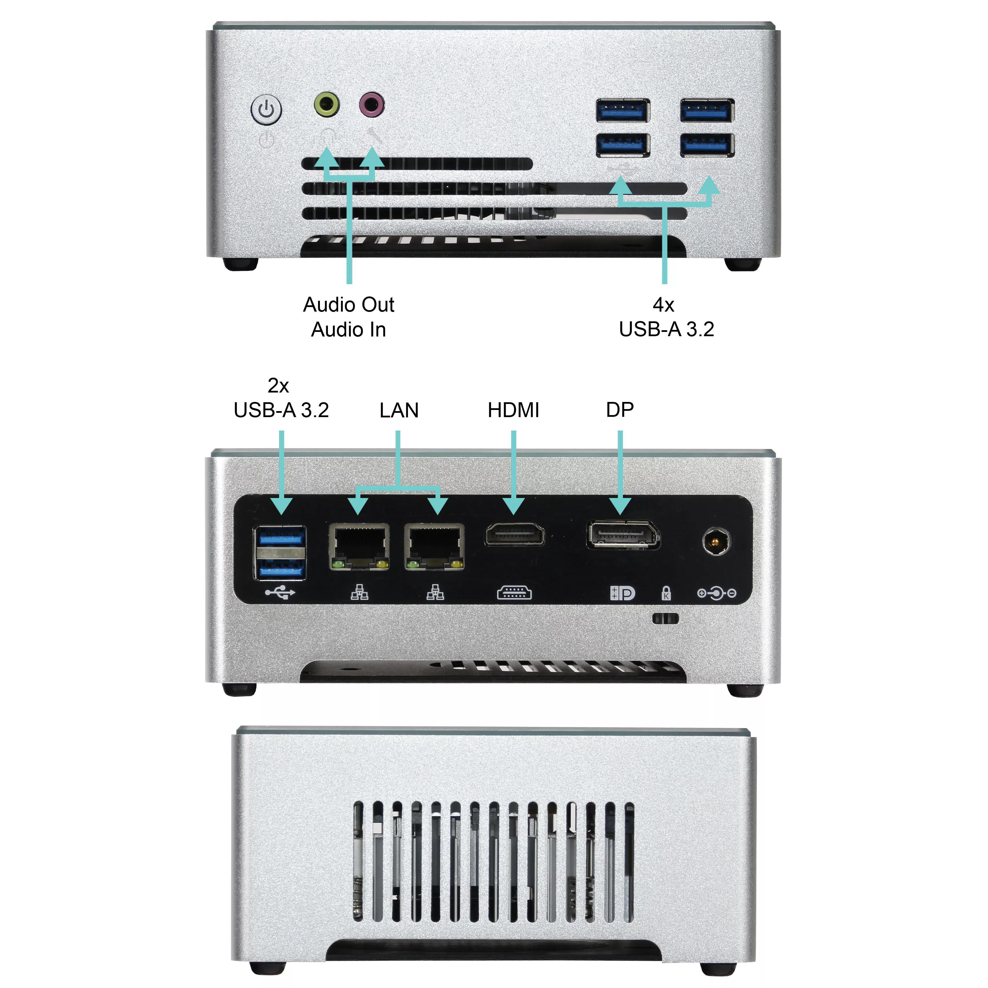 Ankermann MX PRO Mini PC | 16GB RAM | 1TB NVMe SSD | Windows 11 | Intel Core i7 - 9750H | WLAN & Bluetooth | MS Office 2024