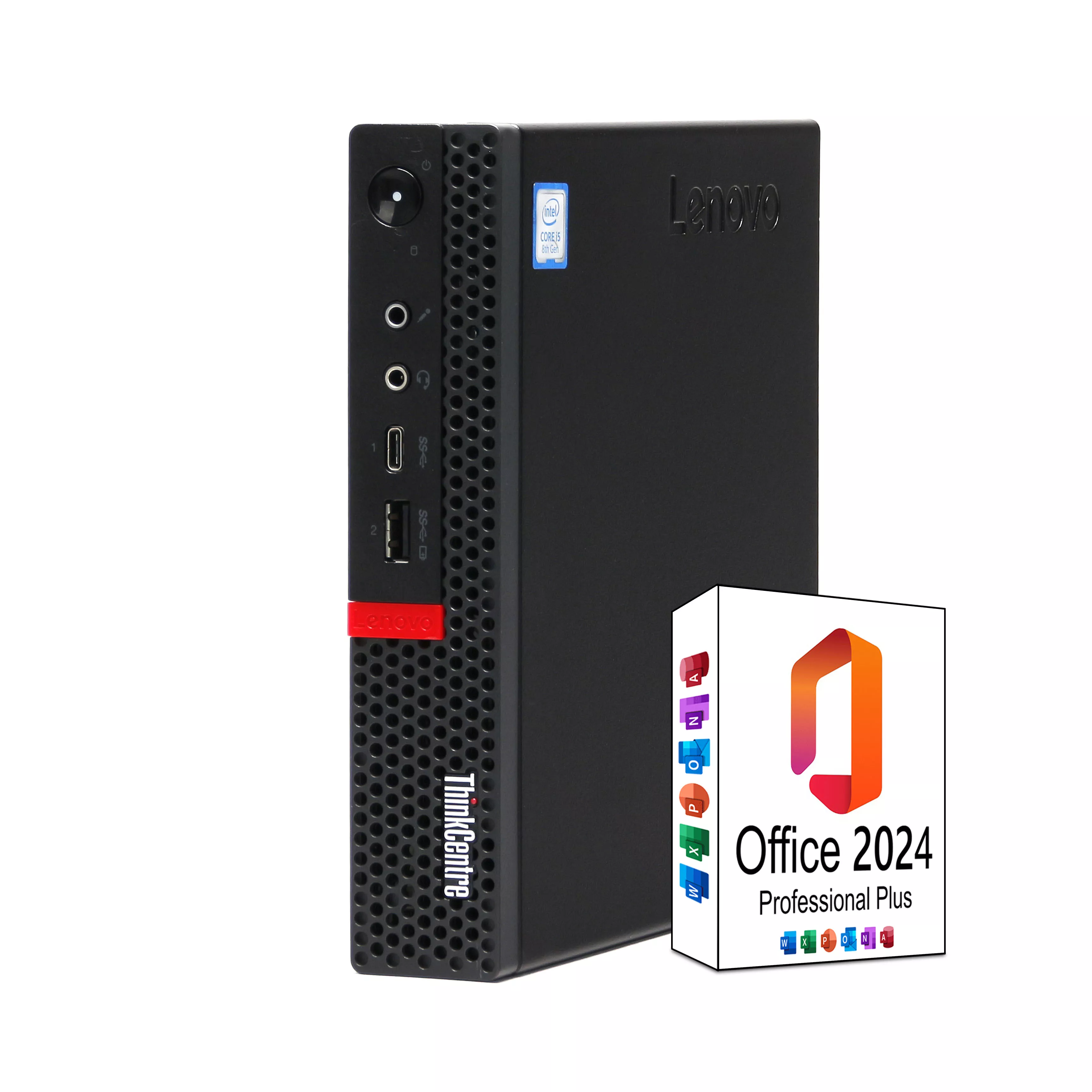 Lenovo ThinkCentre M720q Mini PC Futian | Intel Core i5-8400T | 8GB RAM | 512GB NVMe SSD | Windows 11 Pro | MS Office 2024
