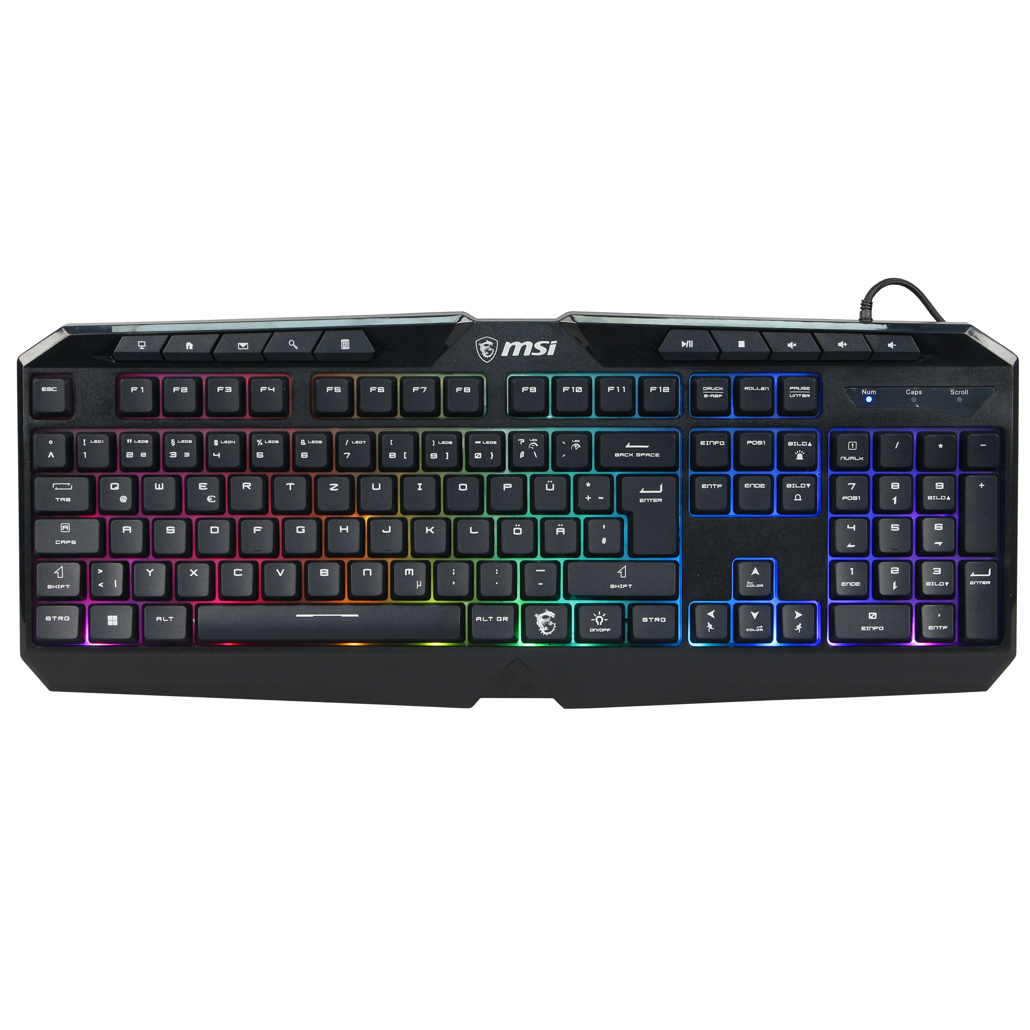 Ryzen Gaming Bundle | AMD Ryzen 7 8700F | Nvidia GeForce RTX 5070 12GB | 32GB DDR5 RAM | 1TB NVMe SSD | Windows 11 | WiFi | Wildrabbit GMX 32" WQHD LCD Gaming Monitor | Tastiera tedesca RGB di MSI | MSI Forge Mouse | Libre Office