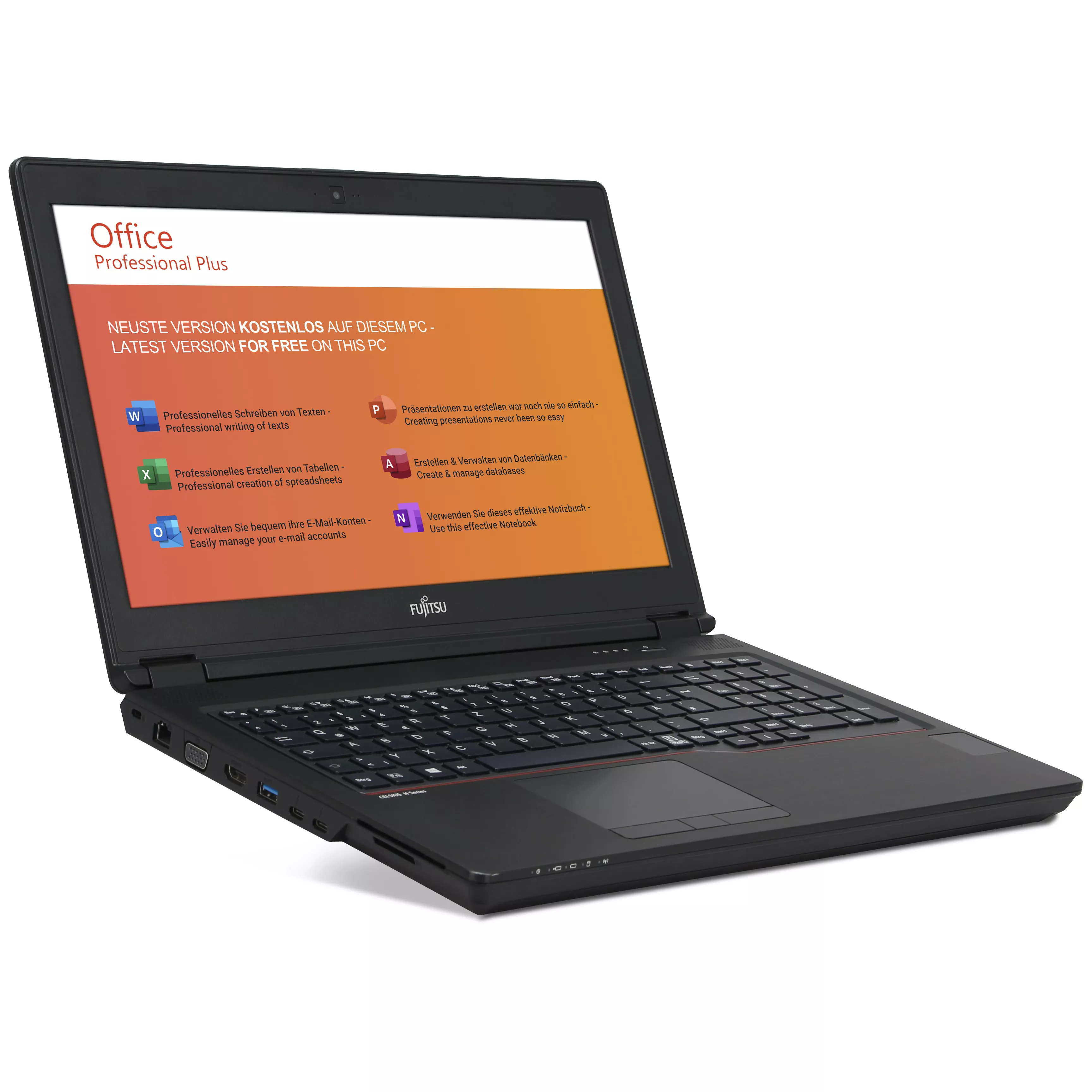 Fujitsu Celsius H780 CAD Workstation | Intel Core i7-8750H | Nvidia Quadro P600 | 32GB RAM | 512GB NVMe SSD | 1TB NVMe SSD | 15.6" 1920x1080 Display | WLAN & BT / 4G (LTE) | Windows 11 | MS Office 2024 | Deutsche Tastatur