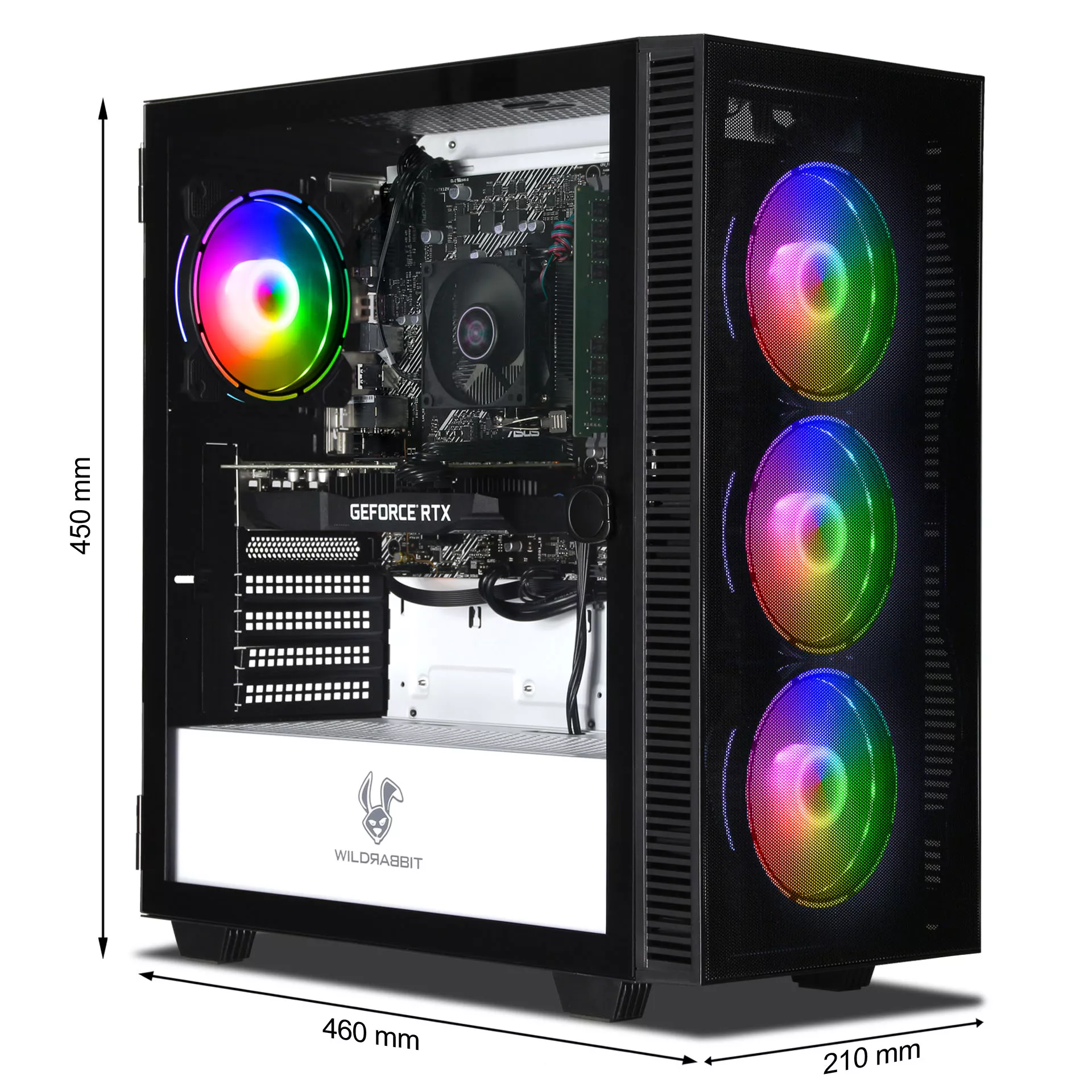 Radiant Gaming V3 | AMD Ryzen 5 5500 | Nvidia GeForce RTX 5060 8GB | 16GB RAM | 1TB NVMe SSD | Windows 11 | WLAN | Libre Office