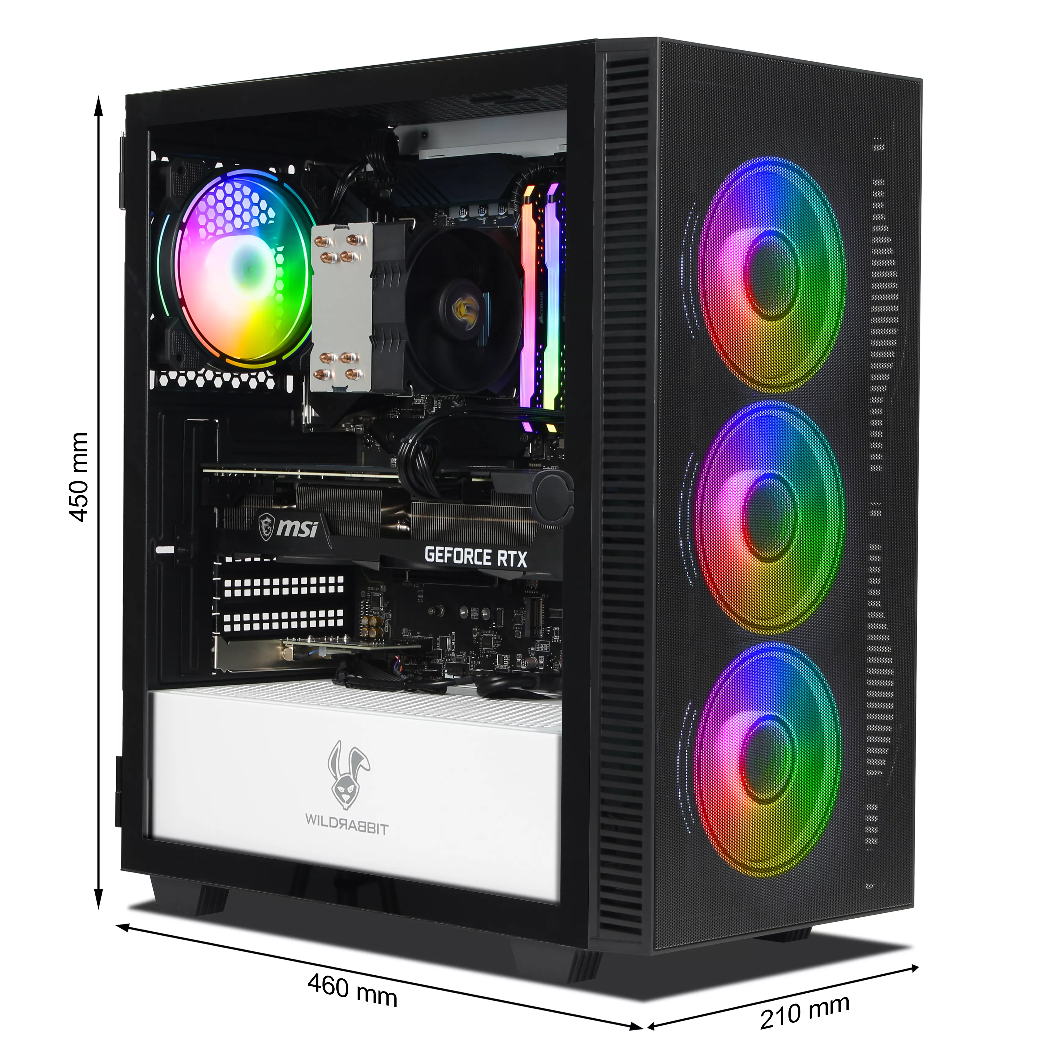 Vector Gaming PC | AMD Ryzen 7 5700X | Nvidia GeForce RTX 3070 Ti 8GB | 16GB RAM | 1TB NVMe SSD | Windows 11 | WLAN & Bluetooth 