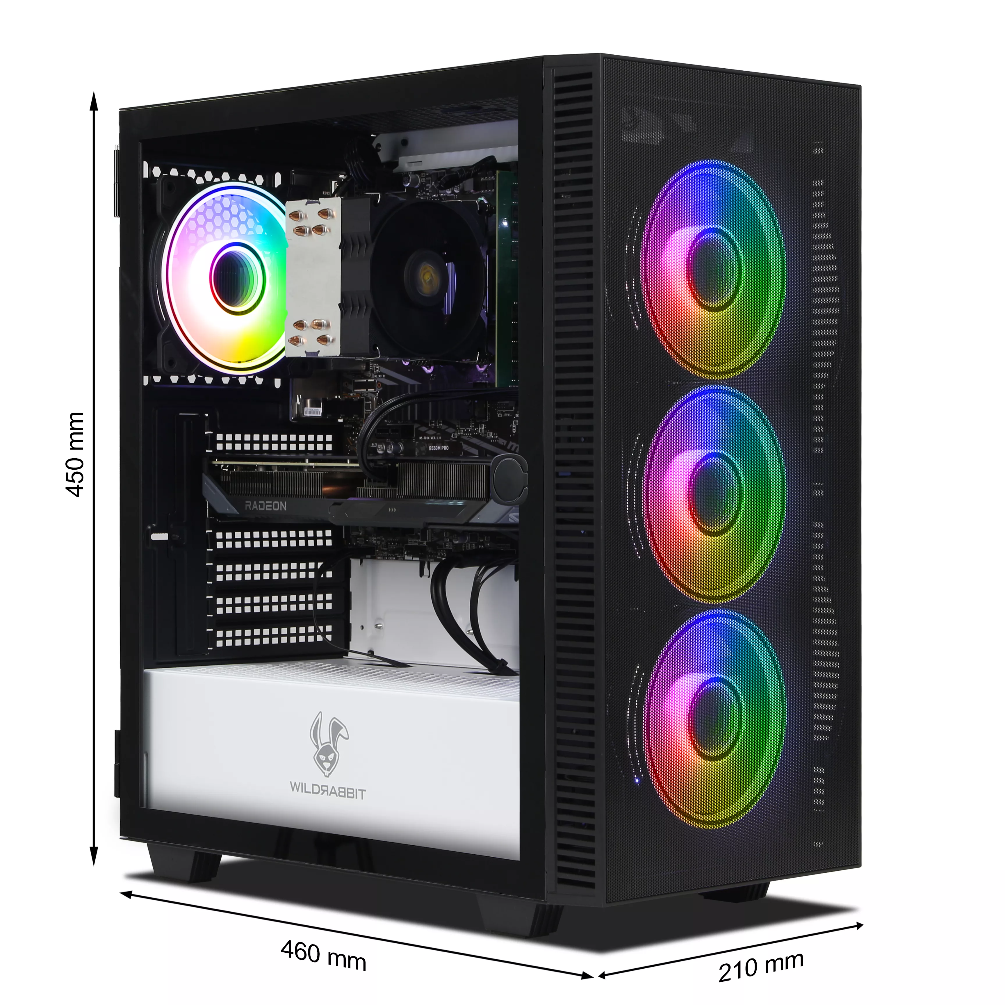Wildrabbit Reactor | AMD Ryzen 7 5700X | Radeon RX 9060 XT 8GB | 16GB RAM | 1TB NVMe SSD | Windows 11 | WLAN