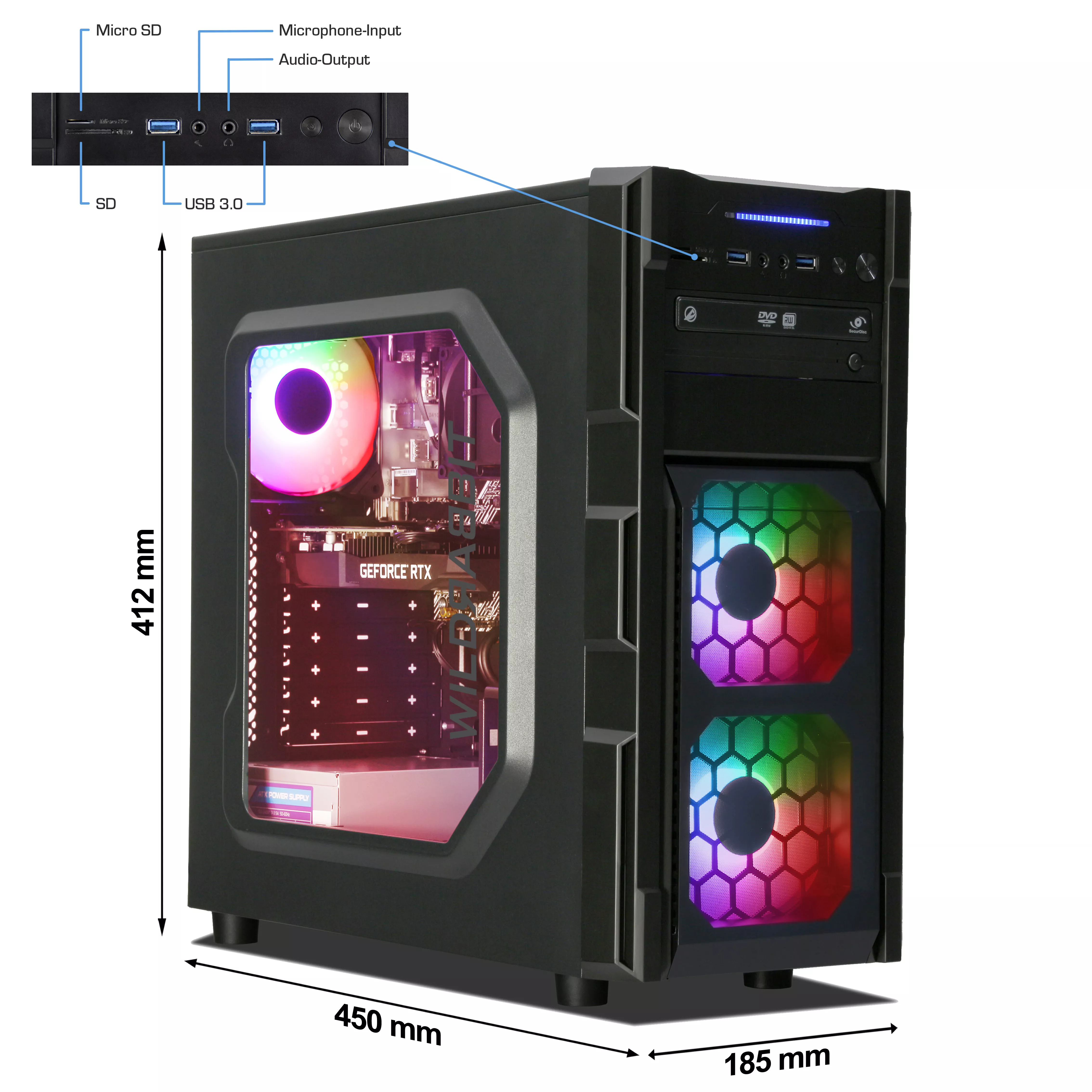 Business Office Game | Intel Core i7-8700 | Nvidia GeForce RTX 2060 6GB | 16GB RAM | 1TB SSD | Windows 11 | WLAN | Libre Office Business Office Game | Intel Core i7-8700 | Nvidia GeForce RTX 2060 6GB | 16GB RAM | 1TB SSD | Windows 11 | WLAN | Libre Office