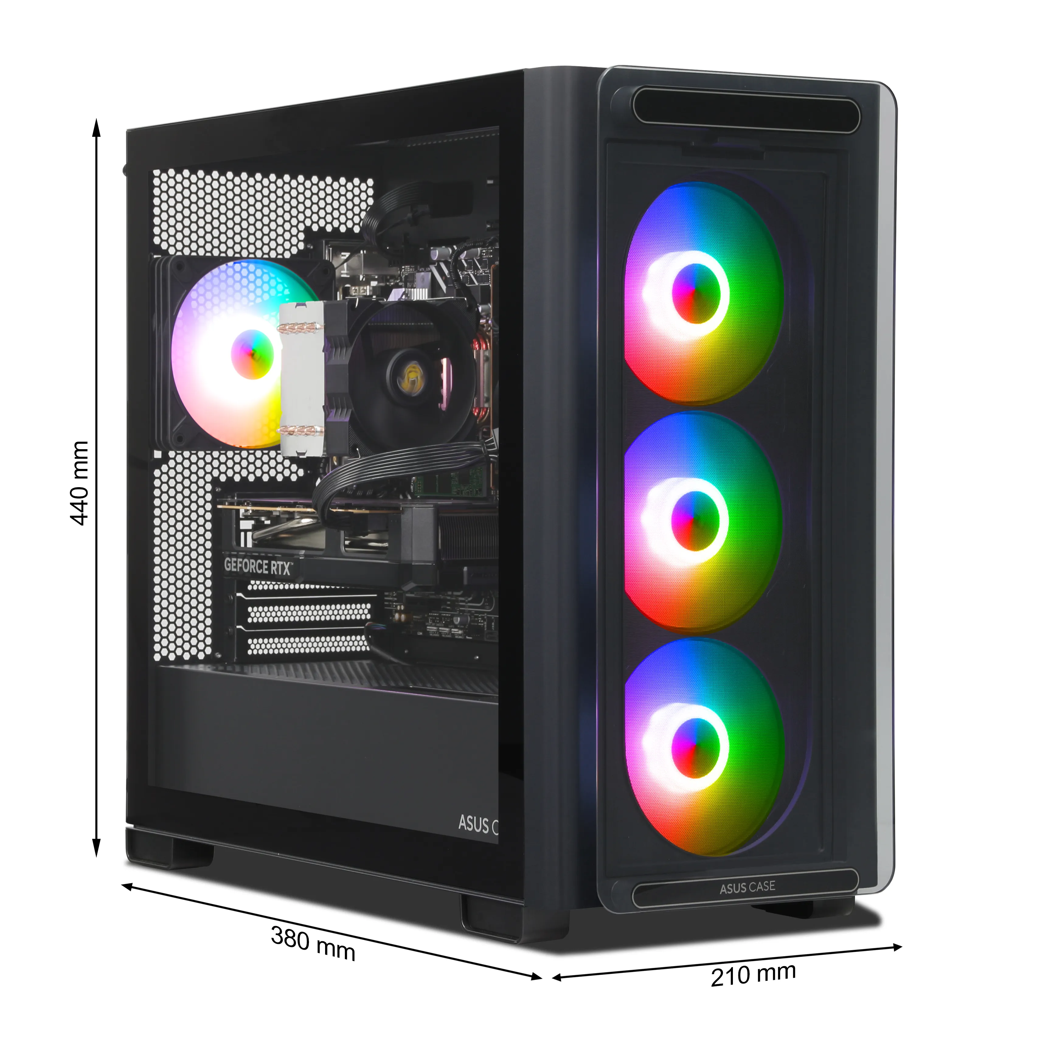 ASUS Shadow Gaming PC | Intel Core i5-14400F | Nvidia GeForce RTX 5060 8GB | 32GB DDR5 RAM | 1TB NVMe SSD | Windows 11 | WiFi & Bluetooth | Libre Office