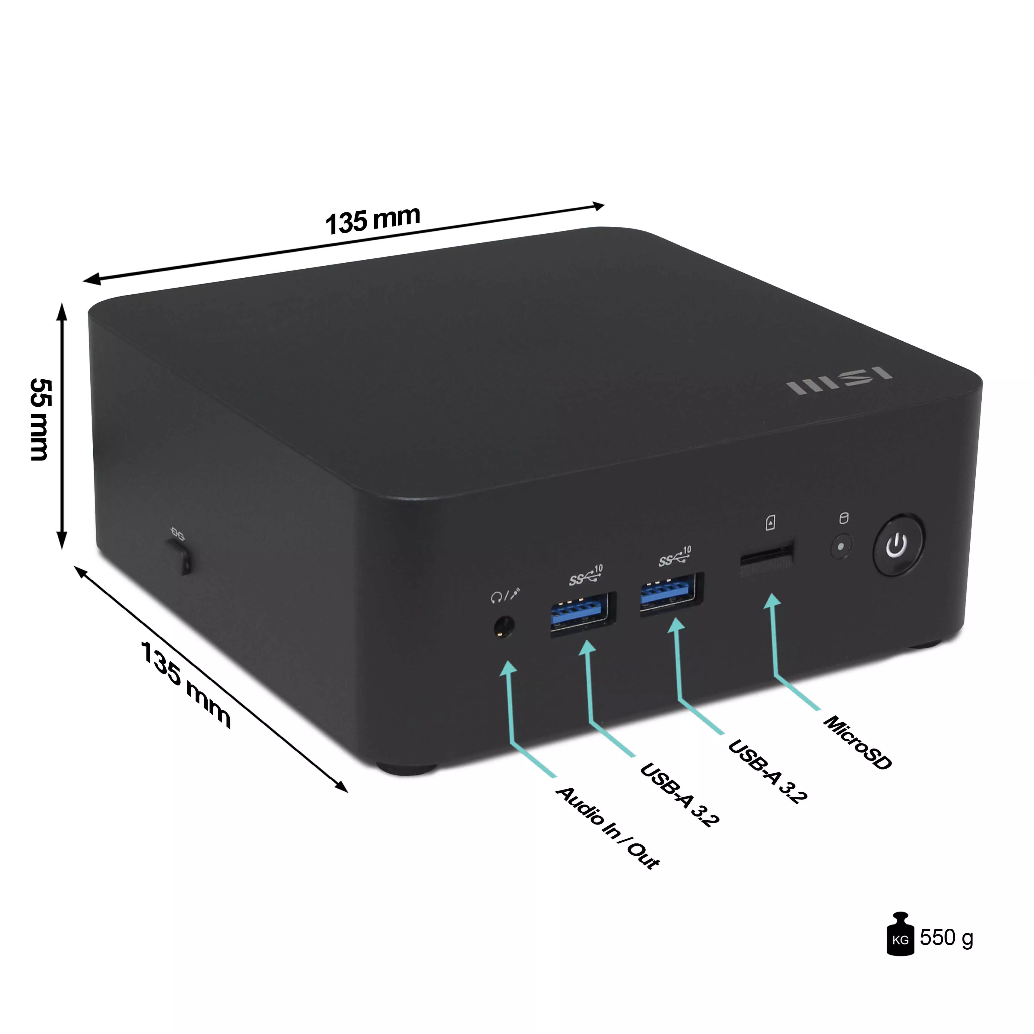 MSI Cubi 13MQG-065 Mini PC | 16GB DDR5 RAM | 1TB NVMe SSD | Windows 11 | Intel Core i7-1365U | WLAN & Bluetooth | MS Office 2024 MSI Cubi 13MQG-065 Mini PC | 16GB DDR5 RAM | 1TB NVMe SSD | Windows 11 | Intel Core i7-1365U | WLAN & Bluetooth | MS Office 2024