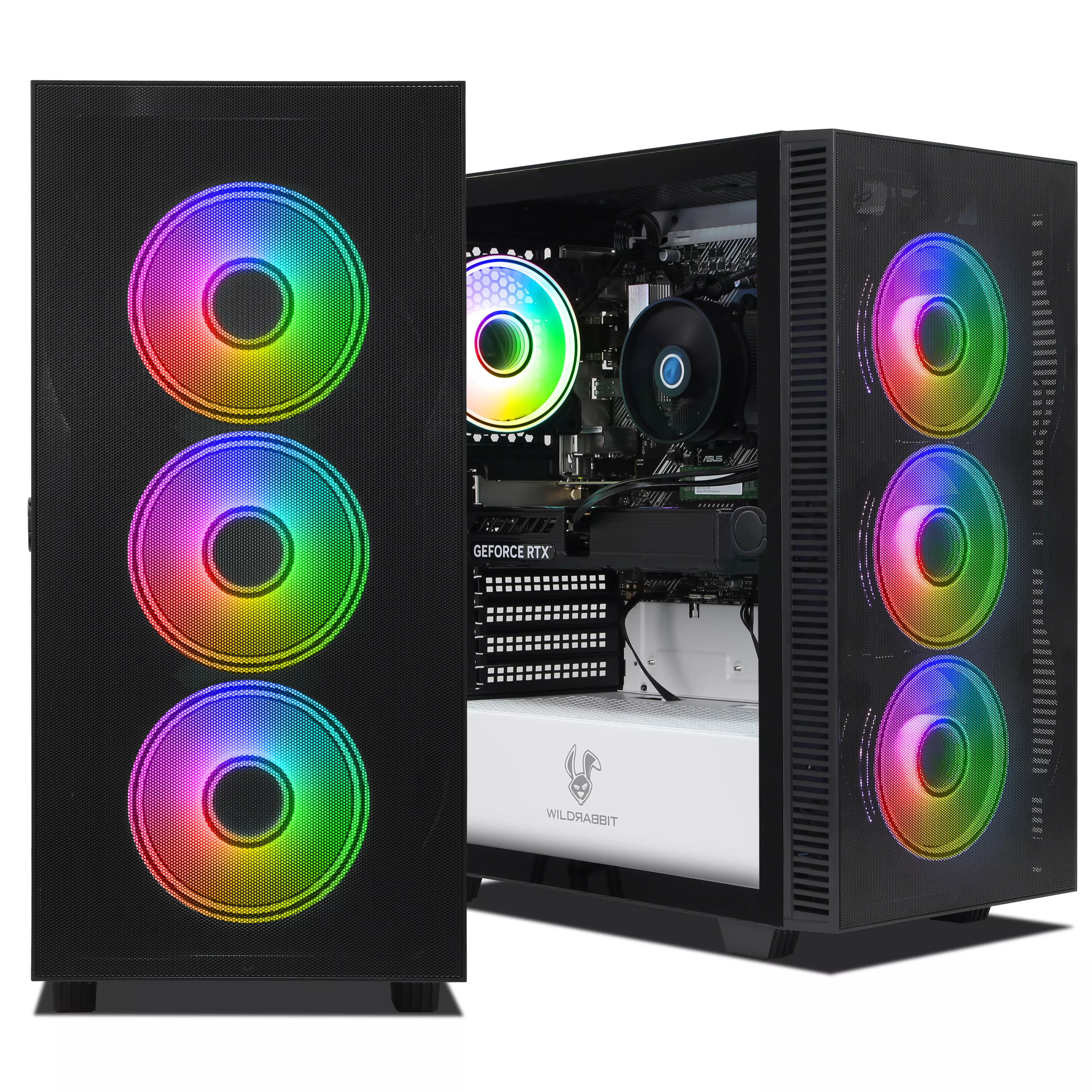 Starter Gaming Bundle | AMD Ryzen 7 5700X | Nvidia GeForce RTX 5060 8GB | 16GB RAM | 1TB NVMe SSD | Windows 11 | WiFi | Wildrabbit GMX 32" WQHD LCD Gaming Monitor | MSI VIGOR GK30 Combo | Libre Office