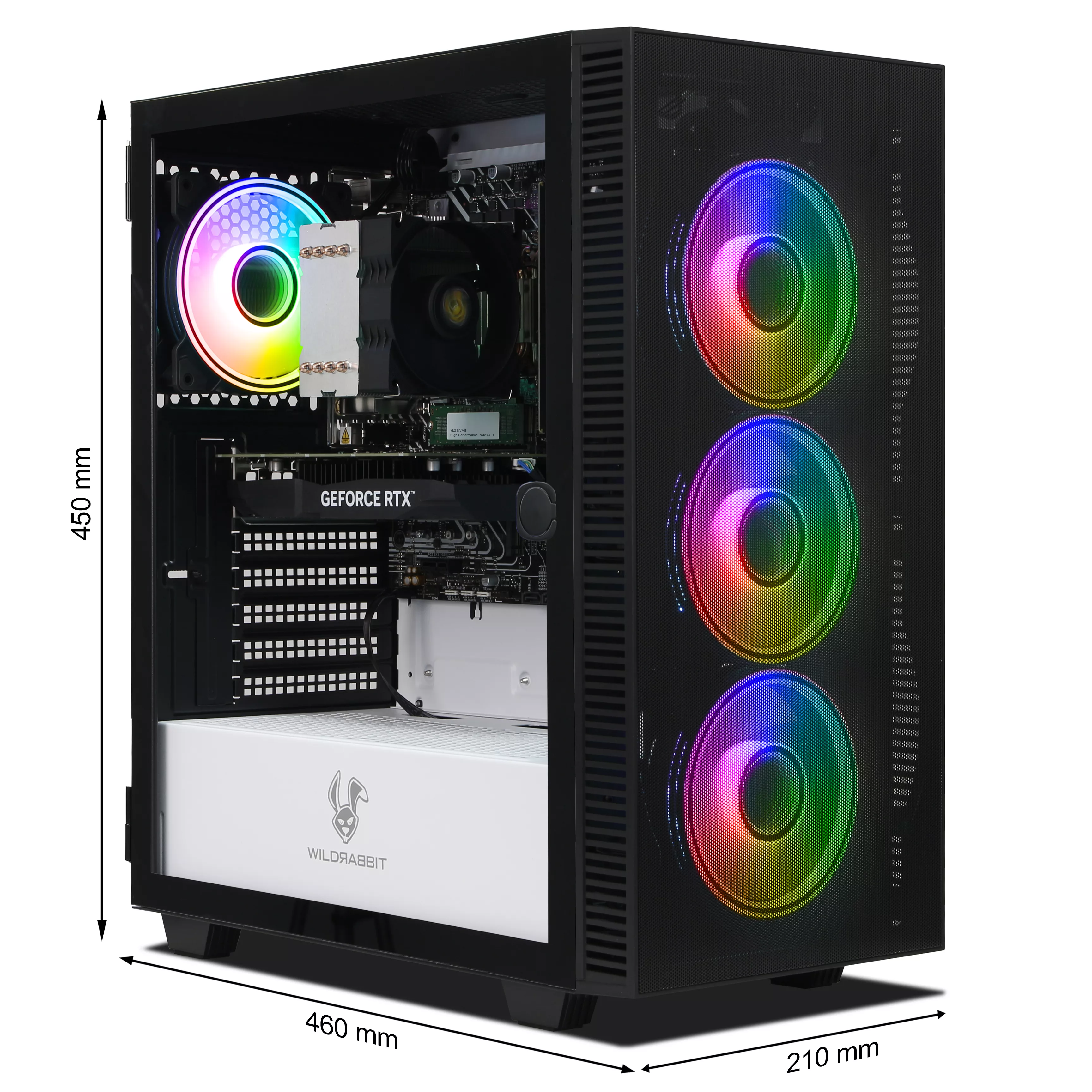 ARCHON Gaming PC | Intel Core i7-13700F | Nvidia GeForce RTX 3050 6GB | 16GB DDR5 RAM | 1TB NVMe SSD | Windows 11 | WLAN & Bluetooth | MS Office 2024