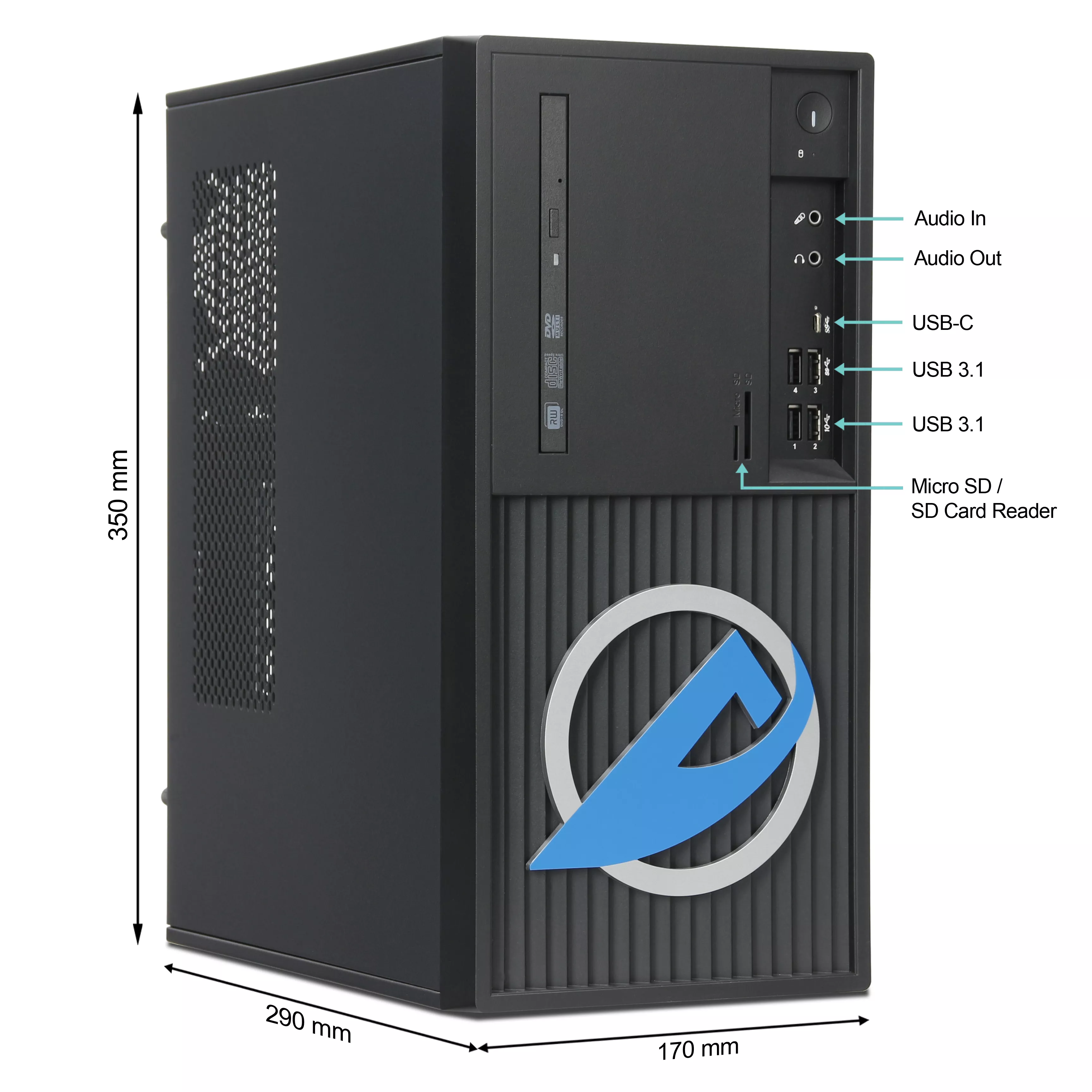 CAD PC | Intel Core i7-8700 | Nvidia Quadro K620 1GB | 32GB RAM | 1TB SSD | Windows 11 | WLAN | Maus & Tastatur | Libre Office