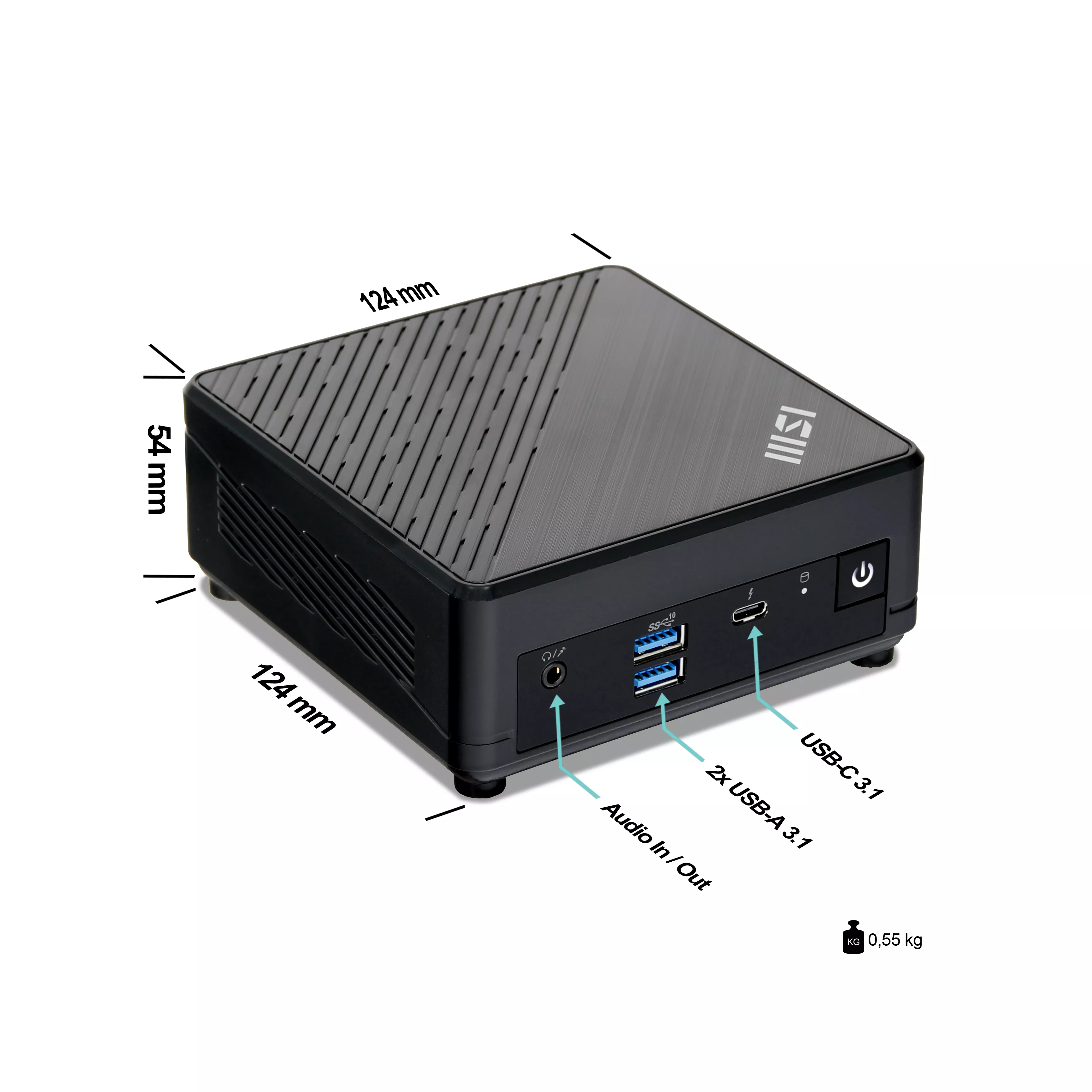 MSI Cubi 5 12M | 16GB RAM | 1TB NVMe SSD | Windows 11 | Intel Core i7-1255U | WLAN & Bluetooth | MS Office 2024