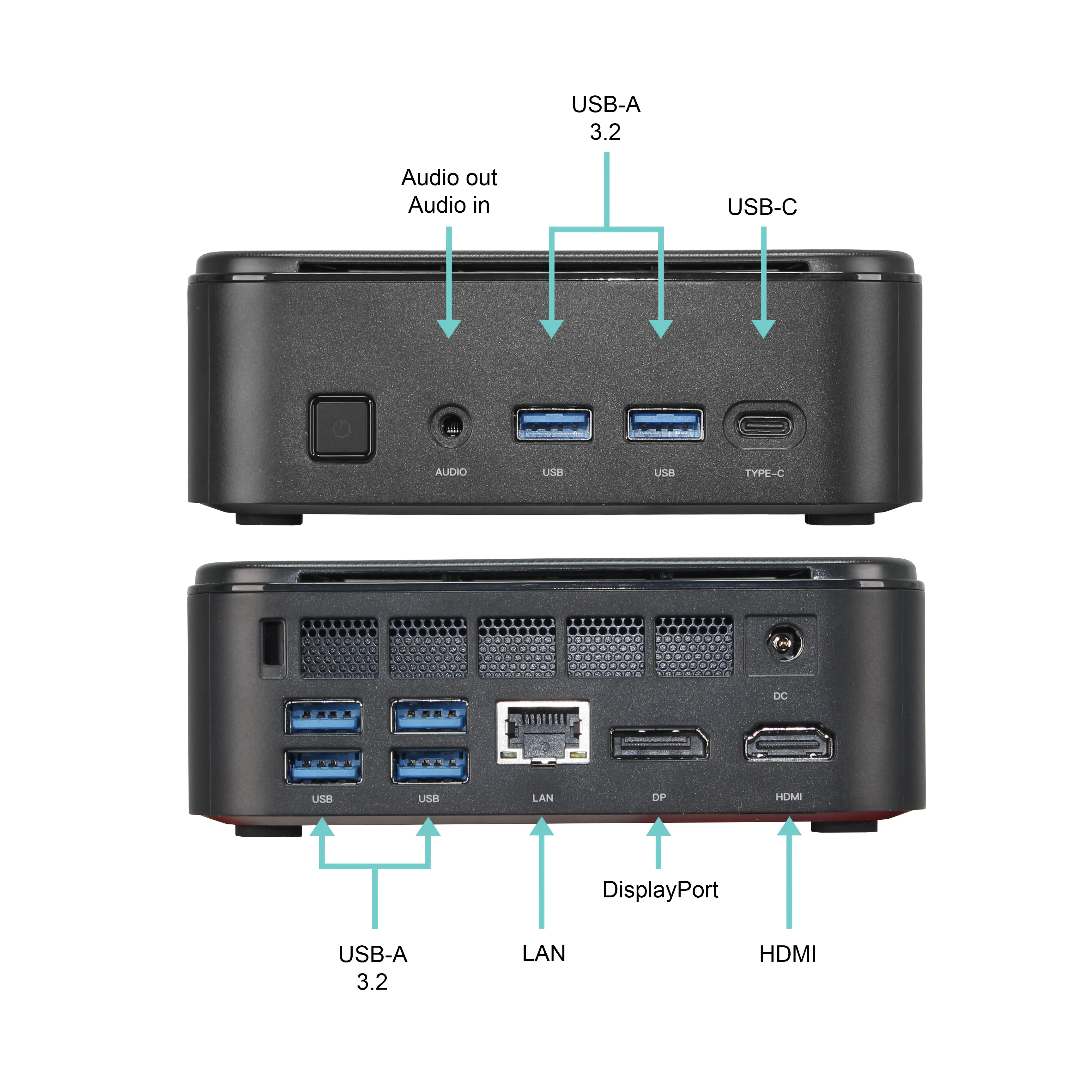 Ank-IX E3B Mini PC | 32GB RAM | 1000GB M.2 SATA SSD | Windows 11 | AMD Ryzen 5 7430U | WiFi & Bluetooth | MS Office 2024