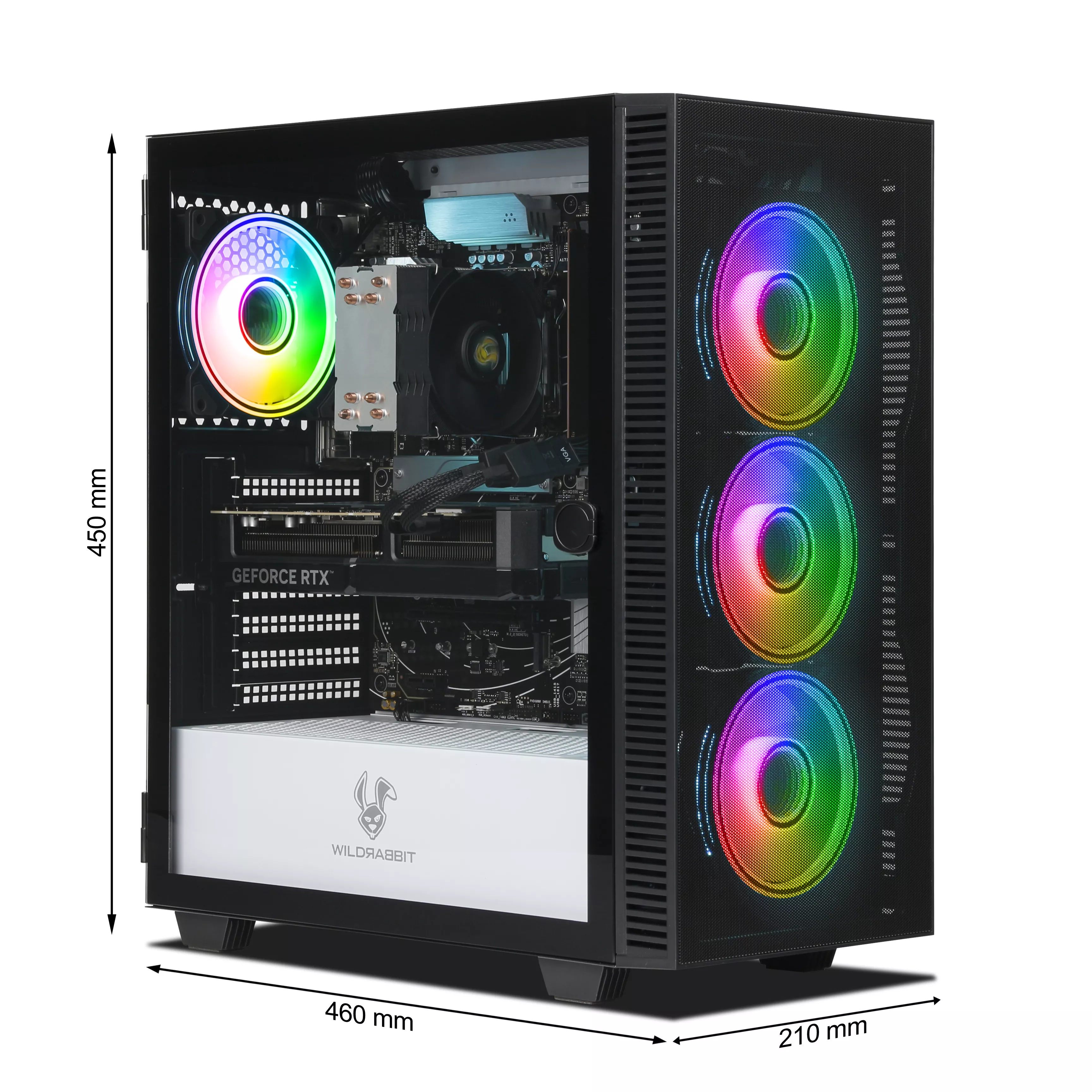 Ankermann Strike X 5070 Gaming PC | AMD Ryzen 5 9600X | Nvidia GeForce RTX 5070 12GB | 32GB DDR5 RAM | 2TB NVMe SSD | Windows 11 | WLAN & Bluetooth