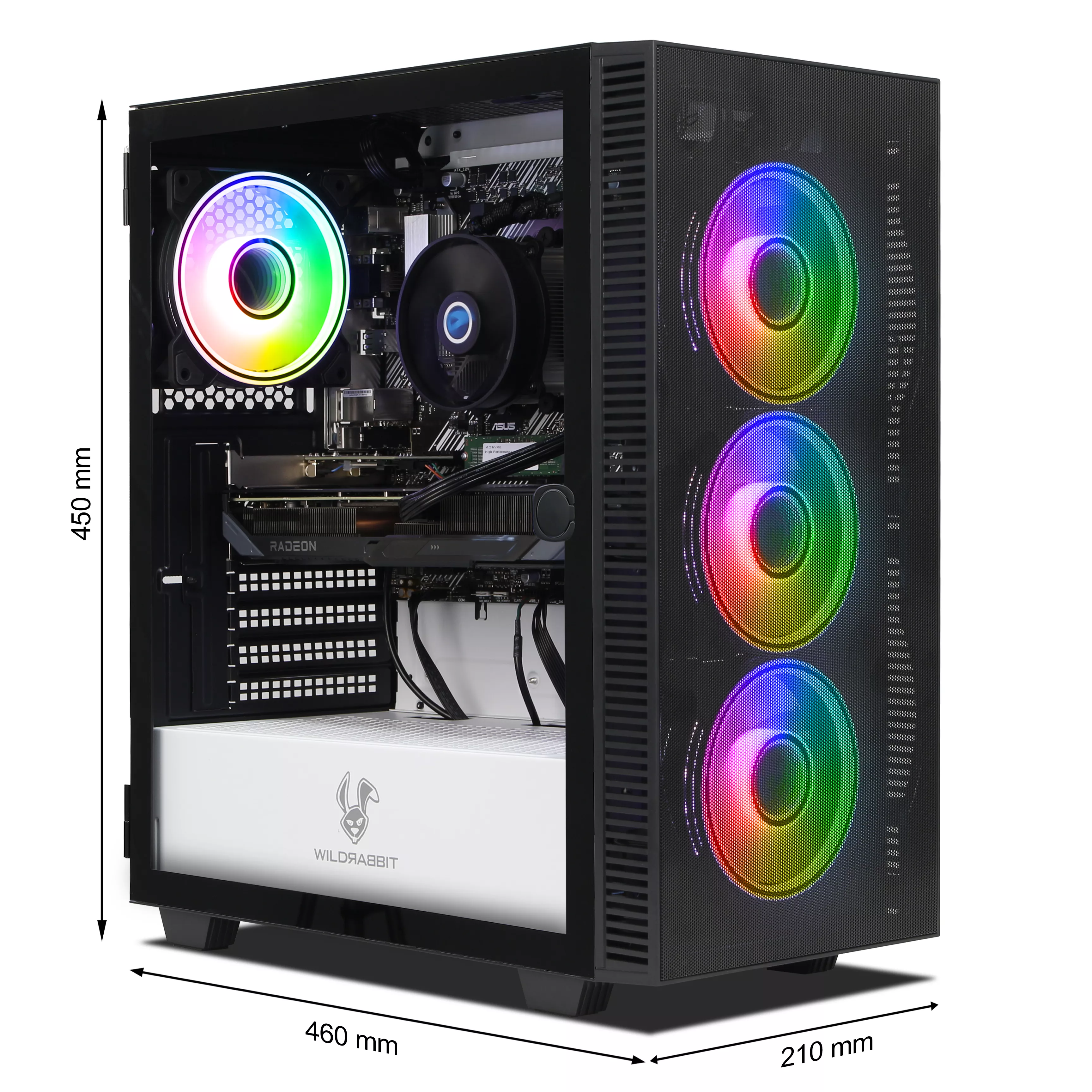 Wildrabbit Blaze | AMD Ryzen 5 5500 | Radeon RX 9060 XT 8GB | 16GB RAM | 1TB NVMe SSD | Windows 11 | WLAN & Bluetooth 