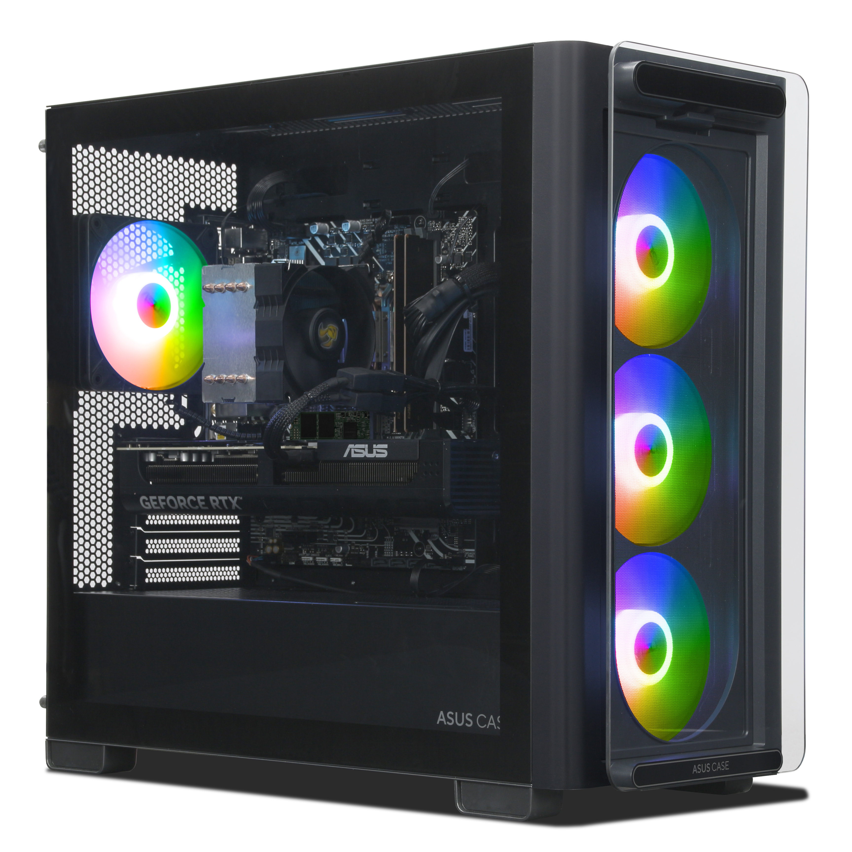 ASUS FORGED Gaming PC | Intel Core i7-13700F | Nvidia GeForce RTX 5070 12GB | 32GB DDR5 RAM | 1TB NVMe SSD | Windows 11 | WLAN & Bluetooth | Libre Office