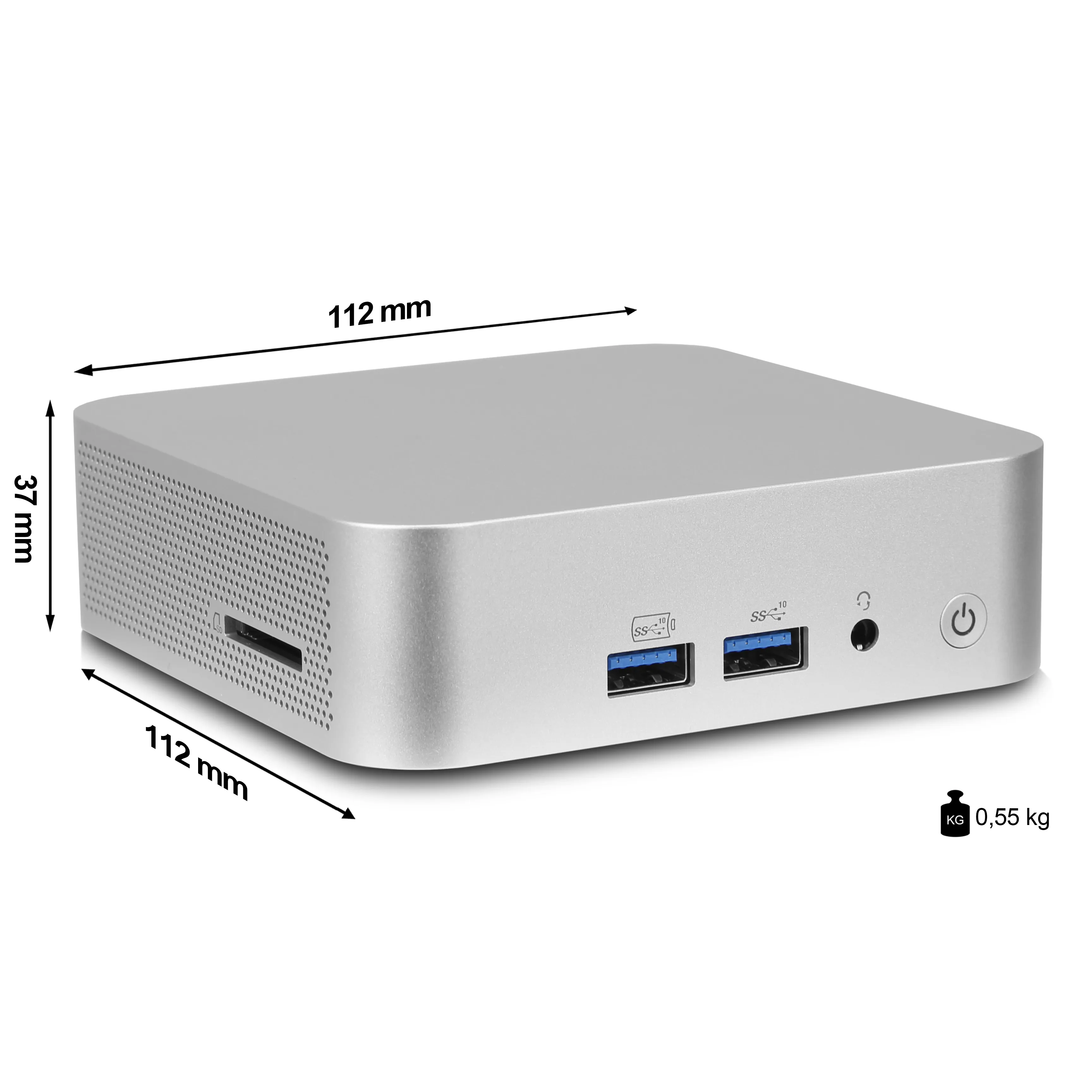 Ank-IX A5 Pro Mini PC | 16GB DDR5 RAM | 512GB NVMe SSD | Windows 11 | AMD Ryzen 5 7430U | WiFi & Bluetooth | MS Office 2024